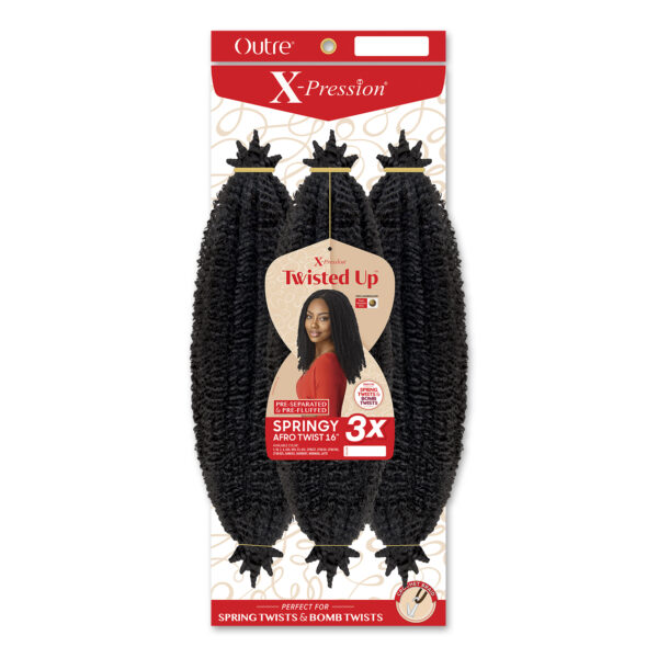 Outre Synthetic Hair Crochet Braids X-Pression Twisted Up 3X Springy Afro Twist 16"