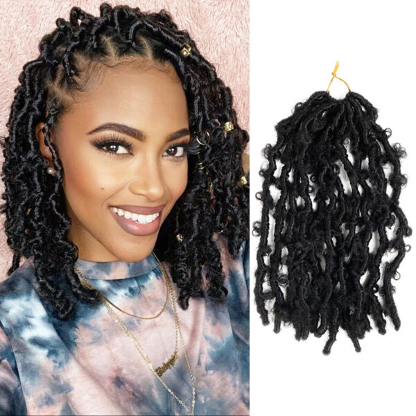 Authentic Synthetic Hair Crochet Braids Butterfly Locs 12"
