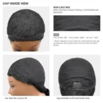 Sensationnel Human Hair Wig Empire Bob Collection with Bangs Bubble Cut - Image 5