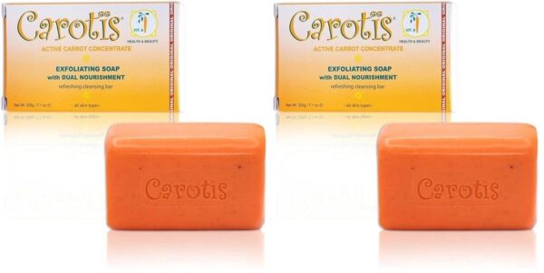 CAROTÏS Exfoliating Soap 200g - Formulated to Restore Radiance and Eliminate Dead Skin Cells, with Vitamin A