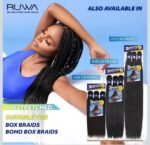 Sensationnel Ruwa prestretched braiding hair - 3x 72 inch water repellent kanekalon fast dry synthetic sports itch free - Image 5