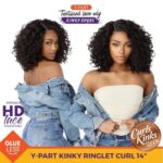 Sensationnel Curls Kinksandco Kinkyedges Wig - Kinky Ringlet Curl 14 inch Y Part Lace Natural Kinkytexture Edged Hairline for Natural 3C to 4C Hair Textures - Image 9