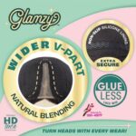 Sensationnel Glamzy Lace Part Wigs - Celestia Glueless Hand Tied Wider V Parting Synthetic Hair - Image 4