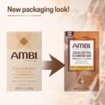 Ambi Cocoa Butter Cleansing Bar, 3.5 Ounce/ Ambi Black Soap Cleansing Bar, Deep Cleansing, Moisturizing Formula with Shea Butter + Vitamin E for Oily & Combination Skin, 3.5 OZ - Image 3