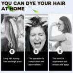 BTL Black Hair Dye Shampoo 3 in 1 for Gray Hair, Herbal Ingredients Shampoo Black Hair Dye for Women Men, Grey Coverage Shampoo 500ml - Image 4