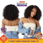 Sensationnel Curls Kinksandco Kinkyedges Wig - Kinky Ringlet Curl 14 inch Y Part Lace Natural Kinkytexture Edged Hairline for Natural 3C to 4C Hair Textures - Image 3