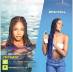 Sensationnel Ruwa prestretched braiding hair - 3x 72 inch water repellent kanekalon fast dry synthetic sports itch free - Image 3