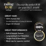 Sensationnel Human Hair Wig Empire Bob Collection with Bangs Bubble Cut - Image 6