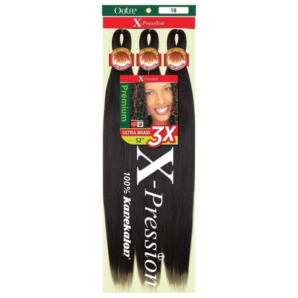 Outre Synthetic Hair Braids X-Pression Kanekalon 3X Pre Stretched Braid 52