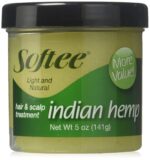 Softee Bergamot Hair Dressing Product, Blue, 5 Ounce & Softee Hair & Scalp Treatment, Indian Hemp, 5 Ounce