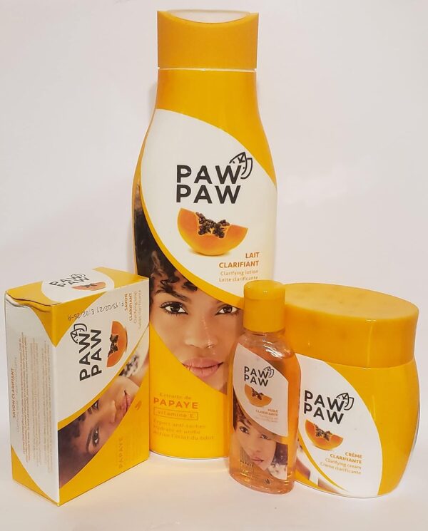 Paw Paw Papaya Clarifying Body Lotion 500ml, Jar Cream 300ml, Oil 2.02oz and soap 180g