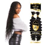 Sensationnel Empire Bulk Braiding – Deep Human Hair Braids for Knotless Boho Box or Curly Loose Wave Styles - 1 pack (18 inch)
