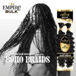 Sensationnel Empire Bulk Braiding – Deep Human Hair Braids for Knotless Boho Box or Curly Loose Wave Styles - 1 pack (18 inch) - Image 5