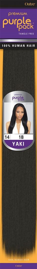 Outre 100% Human Hair Purple Pack Yaki 12" (1 Pack)