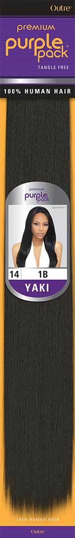 Outre 100% Human Hair Purple Pack Yaki 12" (1 Pack)