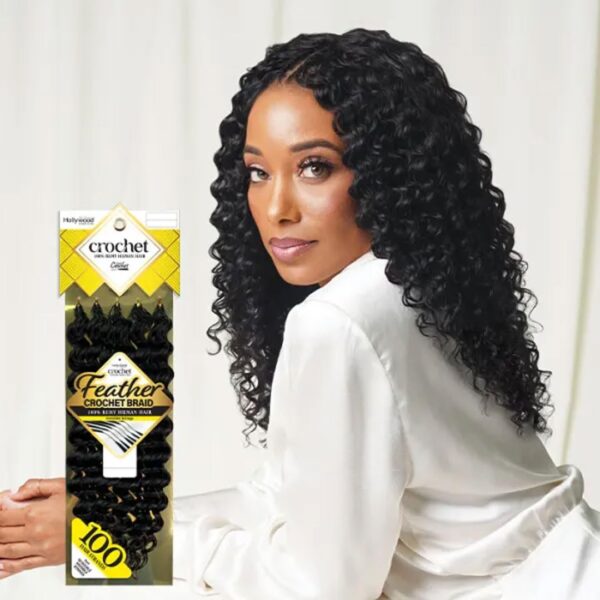 Zury Sis Hollywood Feather Crochet Braid Human Hair- Bohemian 18