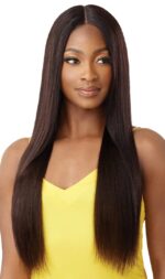 Outre MyTresses GOLD LABEL Unprocessed Human Bundle Hair-SPLASH CORK & 4x4 HD Lace Closure (14" 16" 18", Natural Black) - Image 4